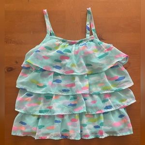KIDS Cherokee Ruffle Top Xs